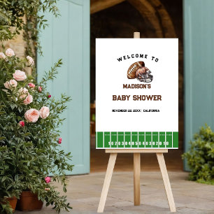 Football Boy Baby shower Welcome Sign