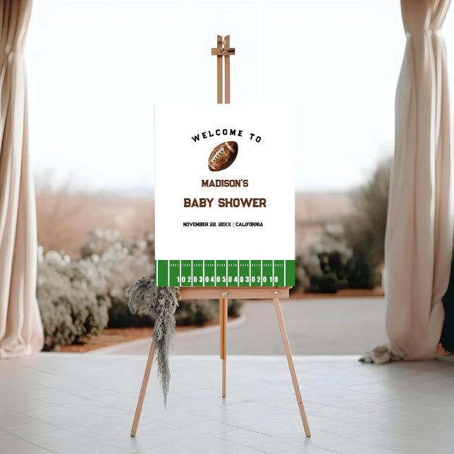 Football Boy Baby shower Welcome Sign (Creator Uploaded)