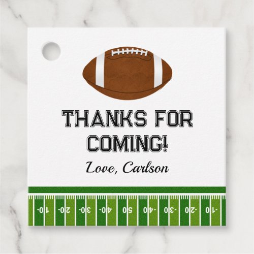 Football Boy Birthday Party Thank You Favor Tags