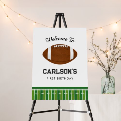 Football Boy Birthday Party Welcome Sign