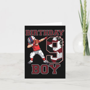 Football Boy Dabbing 9th Birthday Love Sneakers 9  Card