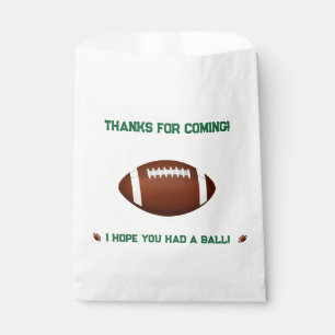 Football boy first birthday party favor bag