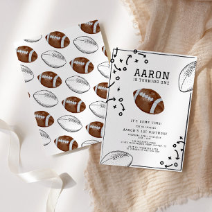 Football Boys Birthday Party Invitation