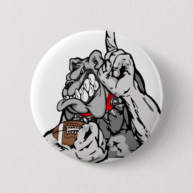 football bulldog pinback button (Front)
