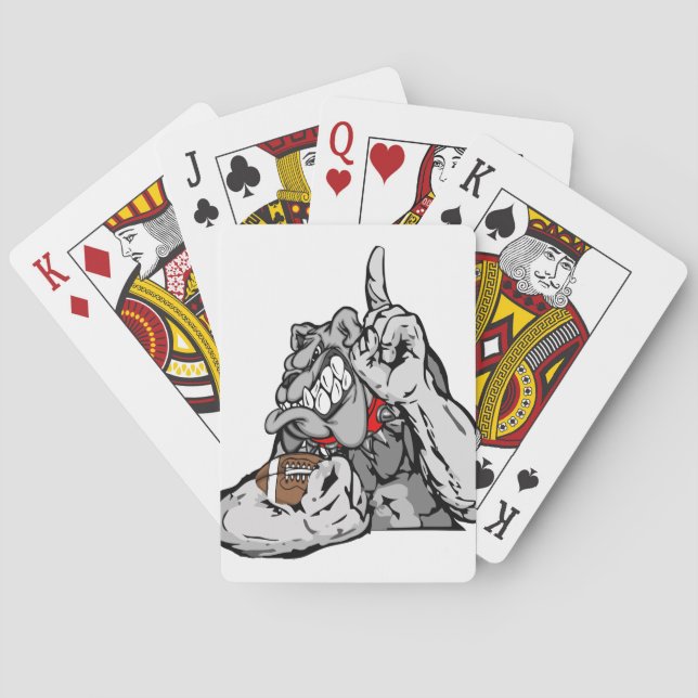 football bulldog poker cards (Back)