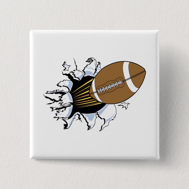 Football Burst T-shirts and Gifts Button (Front)
