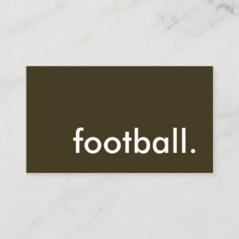 Football. Business Card by identica at Zazzle