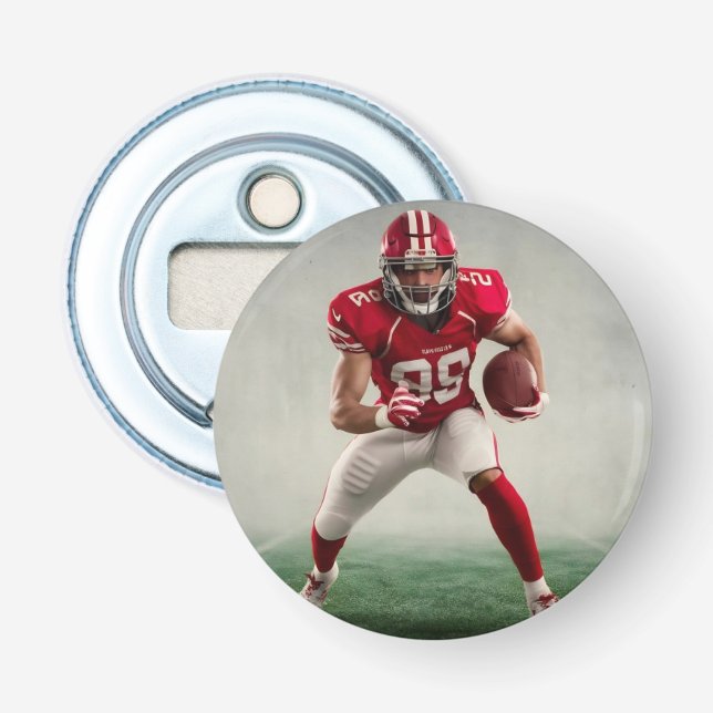 Football Button Bottle Opener (Front)