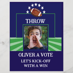 Football Campaign Poster & Voting Template, Studen Flyer