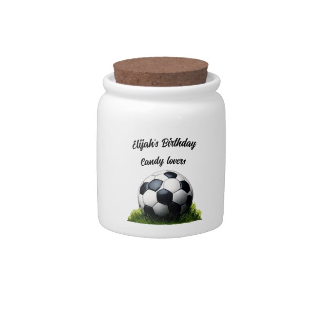 Football Candy favors  Jar (Front)