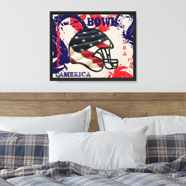 FOOTBALL CANVAS PRINT (Insitu(Bedroom))