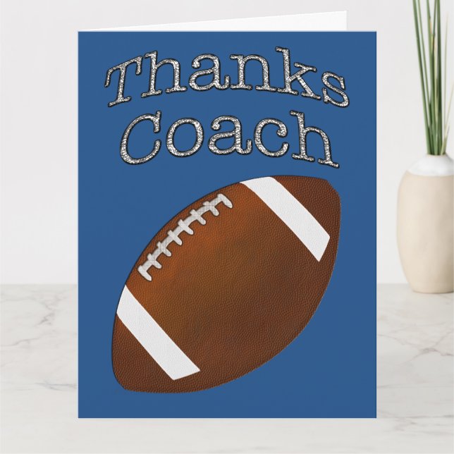 Football Cards for Coaches YOUR MESSAGE or Ours (Front)