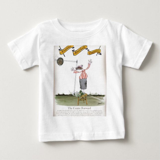football center forward red white stripes baby T-Shirt (Front)
