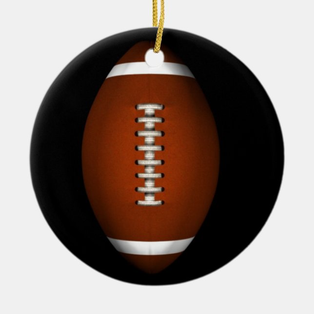Football Ceramic Ornament (Front)