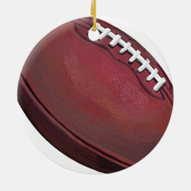 Football Ceramic Ornament (Back)