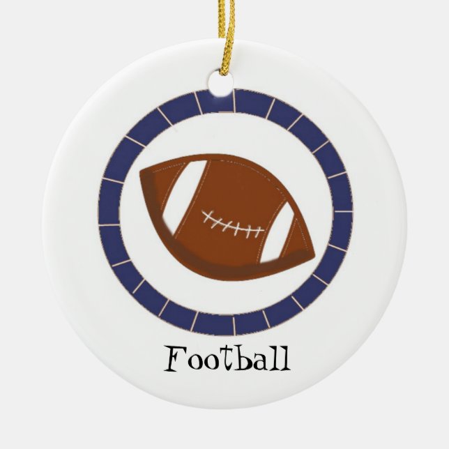 Football Ceramic Ornament (Front)