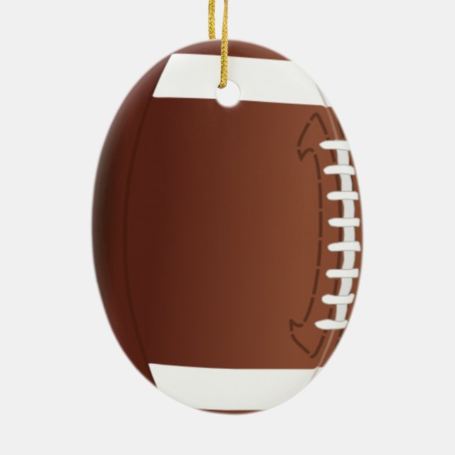 Football Ceramic Ornament (Back)