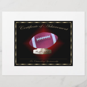 Football Certificate of Achievement