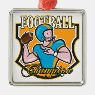 Football Champion Metal Ornament