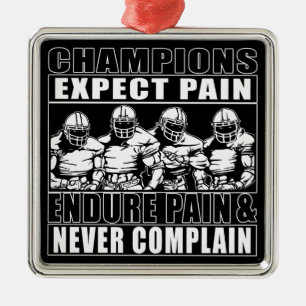 Football Champions Metal Ornament
