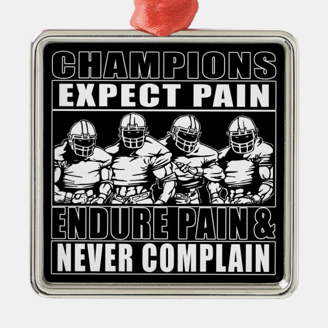 Football Champions Metal Ornament (Front)