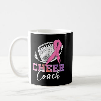 Football Cheer Coach Pink Ribbon Breast Cancer Awa Coffee Mug