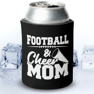 Football Cheer Mom High School Sports Cheerleading Can Cooler