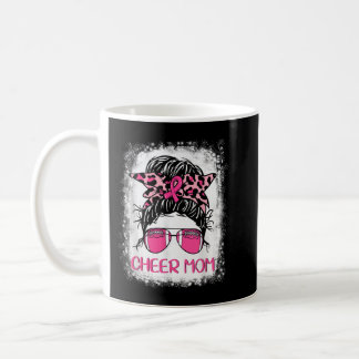 Football Cheer Mom Pink Out Leopard Breast Cancer  Coffee Mug