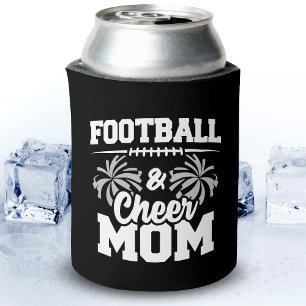Football Cheer Squad School Sports Games Proud Mom Can Cooler