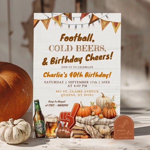 Football Cheers and Beers Adult Birthday Party