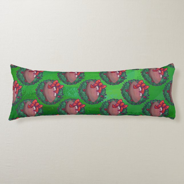 Football Christmas Body Pillow (Front)