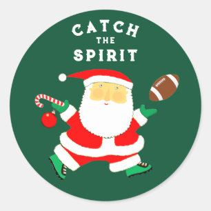Football Christmas Classic Round Sticker