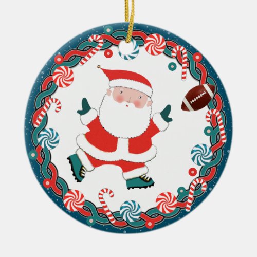 Football Christmas Collectible 2023 Ceramic Ornament