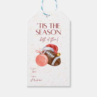 Football Christmas Gift Tag