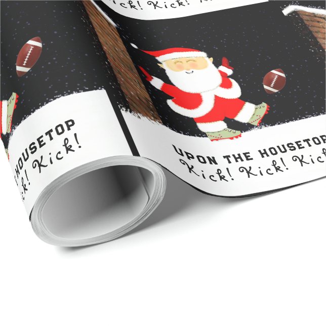 Football Christmas Gift Wrapping Paper (Roll Corner)