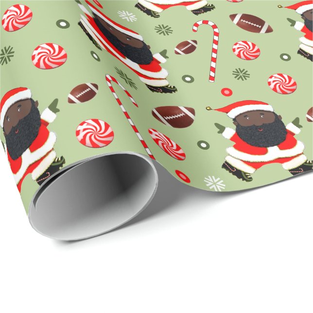 Football Christmas Gift Wrapping Paper (Roll Corner)