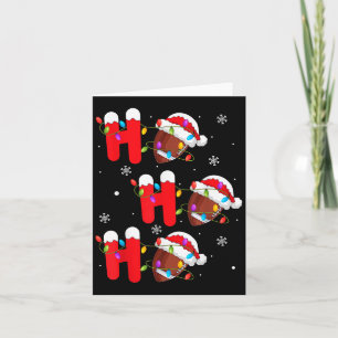 Football Christmas Ho Ho Ho Santa Srts Player Funn Card