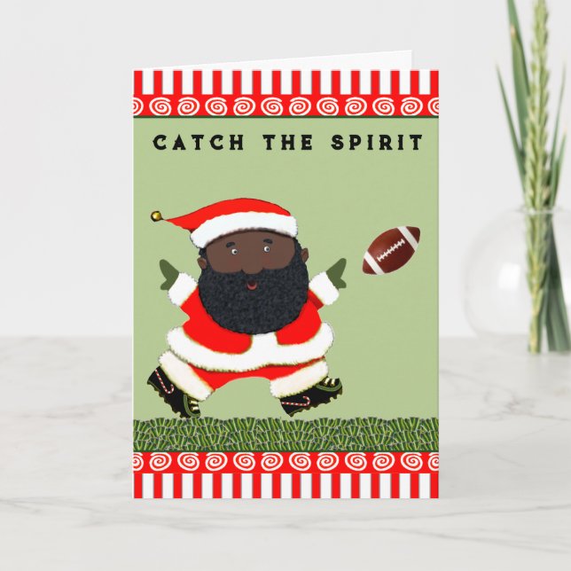 Football Christmas Holiday Card (Front)