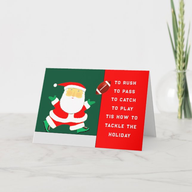 Football Christmas Holiday Cards (Front)