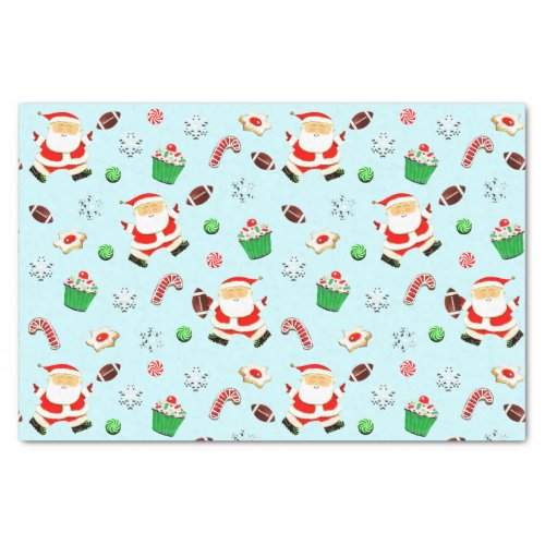 Football Christmas Holiday Tissue Paper