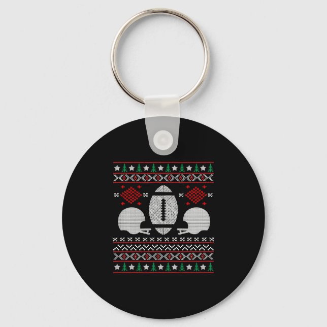 FOOTBALL CHRISTMAS   KEYCHAIN (Front)