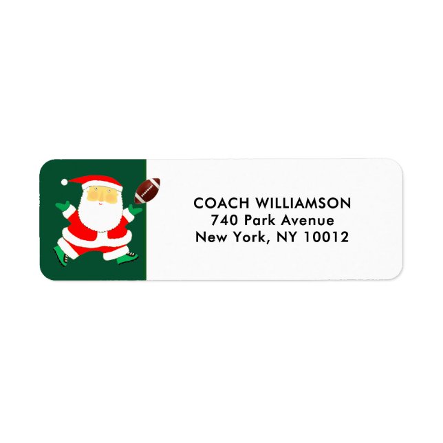 Football Christmas Label (Front)