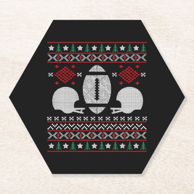 FOOTBALL CHRISTMAS   PAPER COASTER (Front)