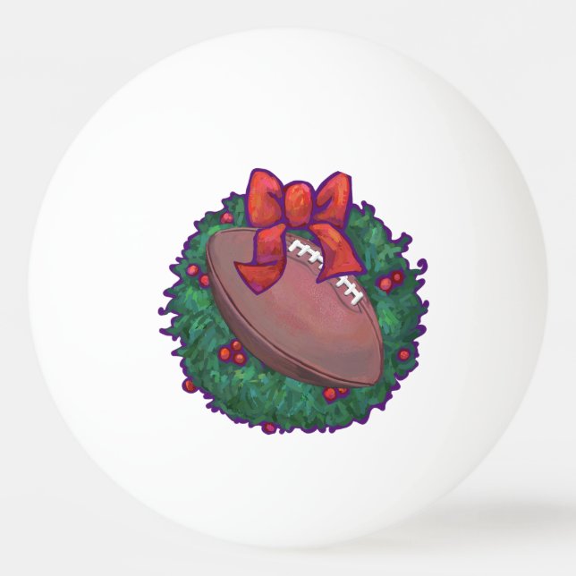 Football Christmas Ping-Pong Ball (Back)