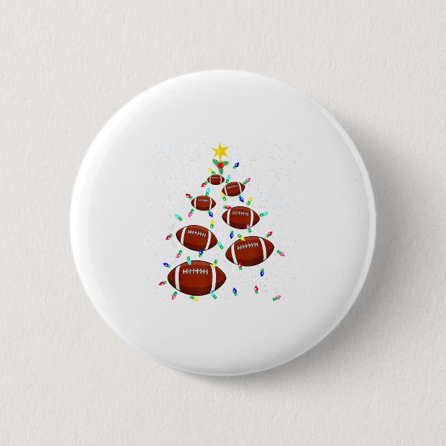 Football Christmas Tree Light Xmas Football Boys G Button (Front)
