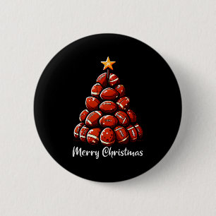 Football Christmas Tree Lights Funny Football Play Button