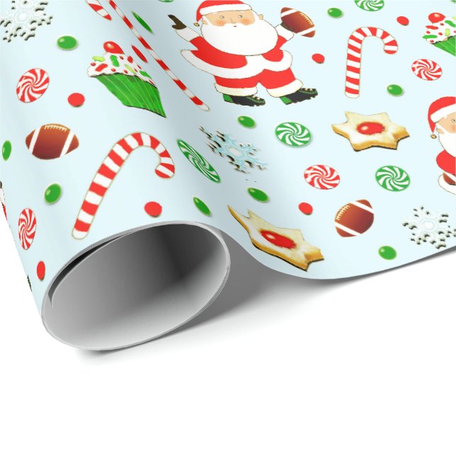 Football Christmas Wrapping Paper (Roll Corner)
