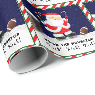 Football Christmas Wrapping Paper