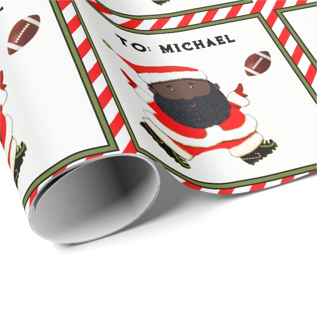 Football Christmas Wrapping Paper (Roll Corner)