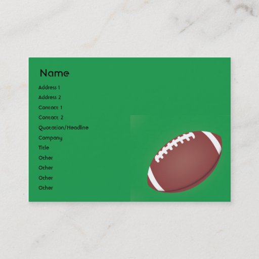 Customizable Football - Chubby Business Cards